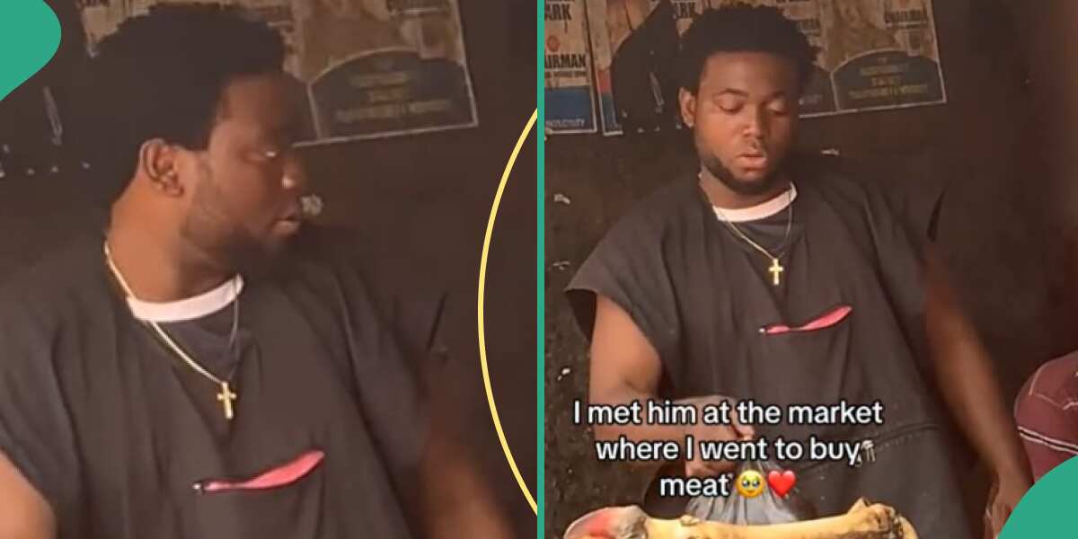 “He is married”: Nigerian lady admits she has fallen in love with meat seller