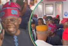 Tinubu arrives Ikeja for commissioning of Red Line rail project