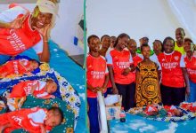 Woman delivers triplets, names them after Arsenal trio, fans storm her hospital