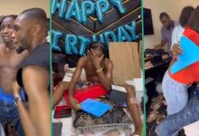 Nigerian man sheds tears as girlfriend gifts him landed property on his birthday
