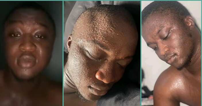 Man In Viral Photo Sweating Profusely Cries Out, Begs for Air Conditioner, Nigerians React