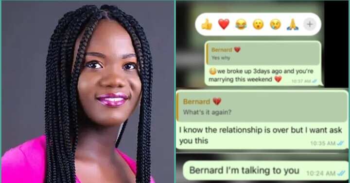 "You said she was your aunt's daughter": Lady finds out ex was getting married