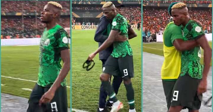Moment Victor Osimhen Almost Broke Down in Tears as He Left Pitch after AFCON Finals