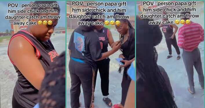 "No joy": Lady nabs dad surprising side chick on Valentine's day, video trends
