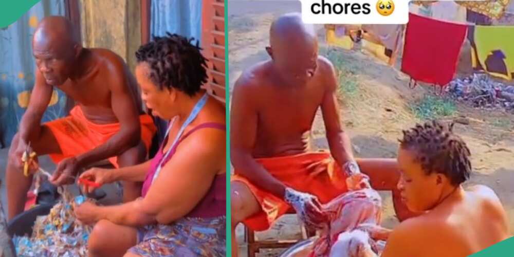 Lady says her dad always helps her mum, shares video