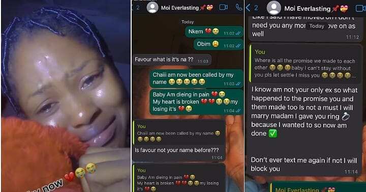 "I'm done": Lady reduced to tears as boyfriend heartlessly ends relationship