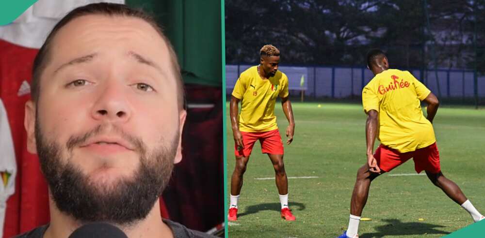 Reactions as white man drops score lines as he lists teams making it out of AFCON semi-finals