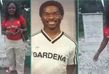 "Died in active service": Lady shares video of late footballer Okwaraji's grave