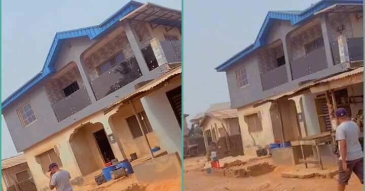 "I Finally Found The Owner of This Building": Lady Posts Video of Duplex With Funny Design