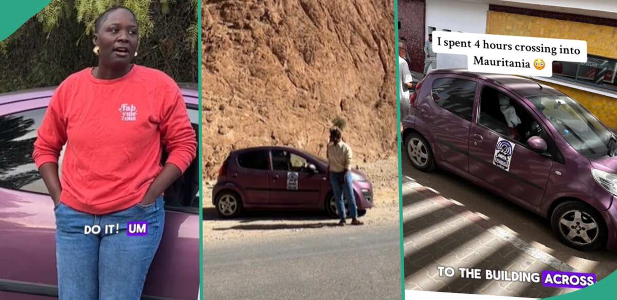 "We Are Proud of You": Lady Driving From London to Lagos Crosses into Mauritania From Morocco