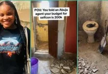 "Don't Move In": Abuja-Based Lady Shares Video of N200,000 House an Agent Took Her to