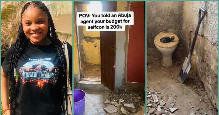 Abuja-based lady shares video of N200,000 house an agent took her to