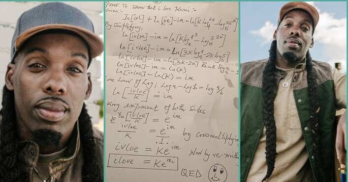Brilliant Nigerian Man Uses Long Mathematical Formula to Prove Love for His Girlfriend, Photo Trends