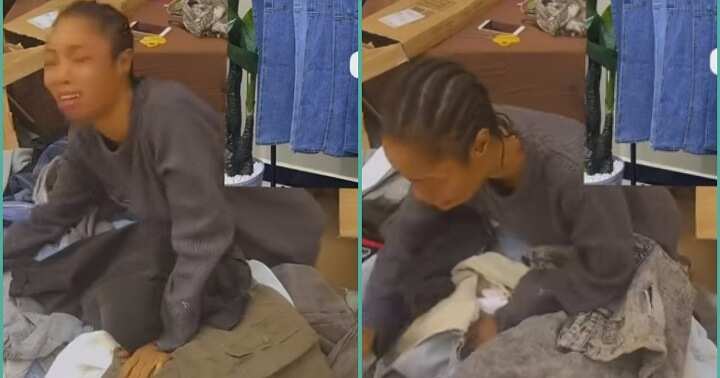 Businesswoman Cries Bitterly After Opening Bale of Thrift Jeans She Imported from China in Video