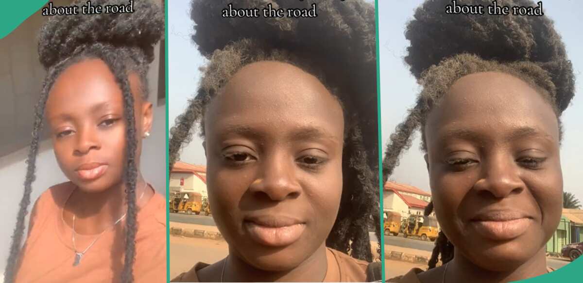 "Everyone Needs to See This": Lady Shows Her Face and Hair After Travelling on Dusty Road Using Bike