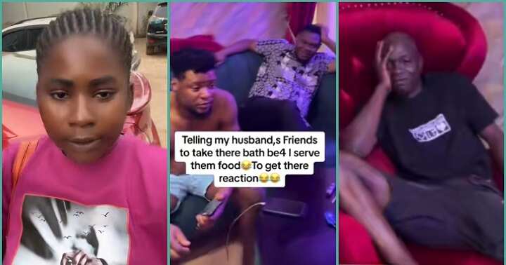 "Bath before I give you food": Woman tells husband's friends who slept over