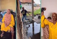 Nigerian man rents new house for woman and 2 kids living in swampy area, gifts h...