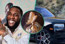 See the new Roll Royce with diamond customized spirt Burna Boy just bought