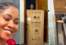 Video: See the new fridge this lady bought, the price will shock you