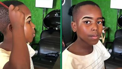 See how a little boy did his face beat that got many wowed