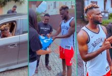 Priceless moment footballer Victor Boniface hung out with his younger brother