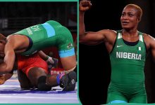 Nigerian wrestler wins gold medal after defeating opponent from Ivory Coast