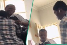 Nigerian man gifts his brother new phone, he kneels immediately to thank him