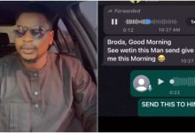 Nigerian man angry over voice note landlord sent his sister, leaks it online