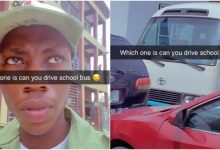 Corper confused and displeased as he's asked to become school's bus driver