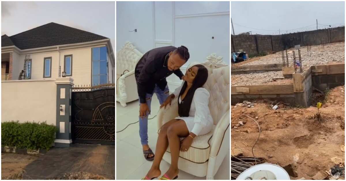 Man gives wife money to build house in Nigeria, video shows mansion she built