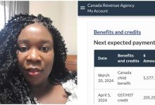 Nigerian mum shows huge money Canadian government paid her as child benefit
