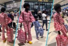 Ghanaian Designer Fashion GodD And Little Boy Rock Ghana Must Go In Different Colours At The Airport
