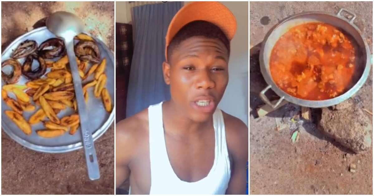 "Wait, Where You Say Make I Go?" Young Man Shows off Mum's Cookings, Vows Not to Leave Her House