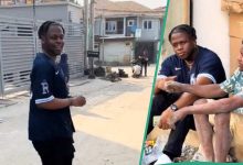 Nigerian Man Battles with Bricklayer on Food Challenge, He Eats Everything Before Him, Gets 40k