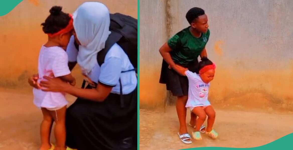 "Too Emotional": Baby Shed Tears in Touching video as Her Mum Leaves Her behind to Hustle Overseas