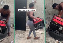 "If My Girlfriend Do it, I Will Breakup With Her": Lady Named VeryDarkGirl Lifts Generator Like Man