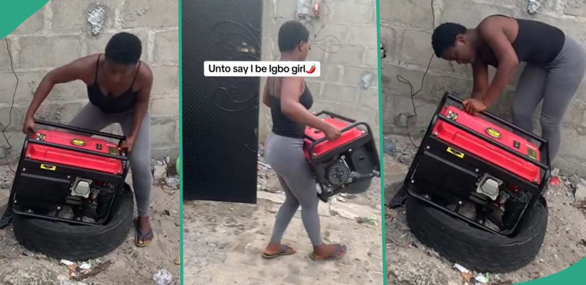 "If My Girlfriend Do it, I Will Breakup With Her": Lady Named VeryDarkGirl Lifts Generator Like Man