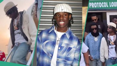Rema touches down his hometown Benin after 6 years, videos go viral: "See as men dey follow am"