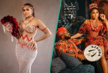 "You Came Prepared: Actress Deby Oscar Slays in 5 Gorgeous Attire for Traditional Wedding, Fans Gush