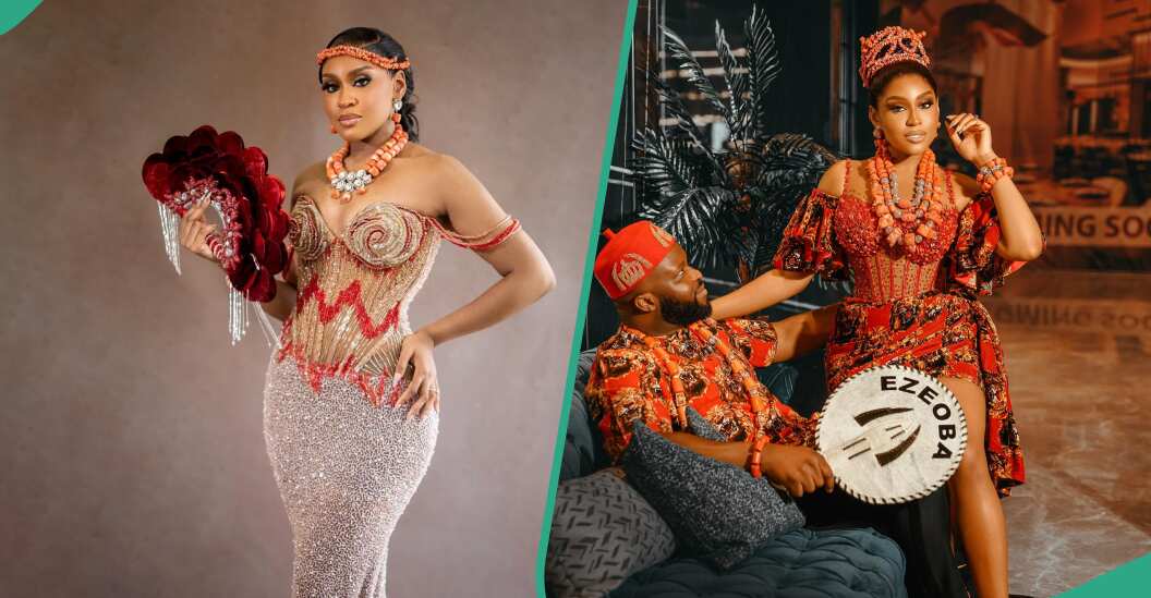 "You Came Prepared: Actress Deby Oscar Slays in 5 Gorgeous Attire for Traditional Wedding, Fans Gush