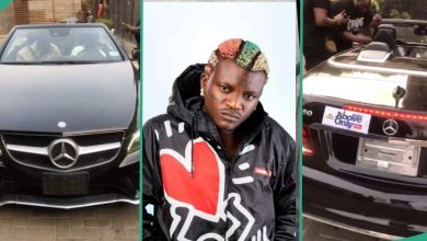 Abuja Fan Gifts Portable Benz, Video of New Ride Trends: “Hope This Car No Go Enter Trenches?”