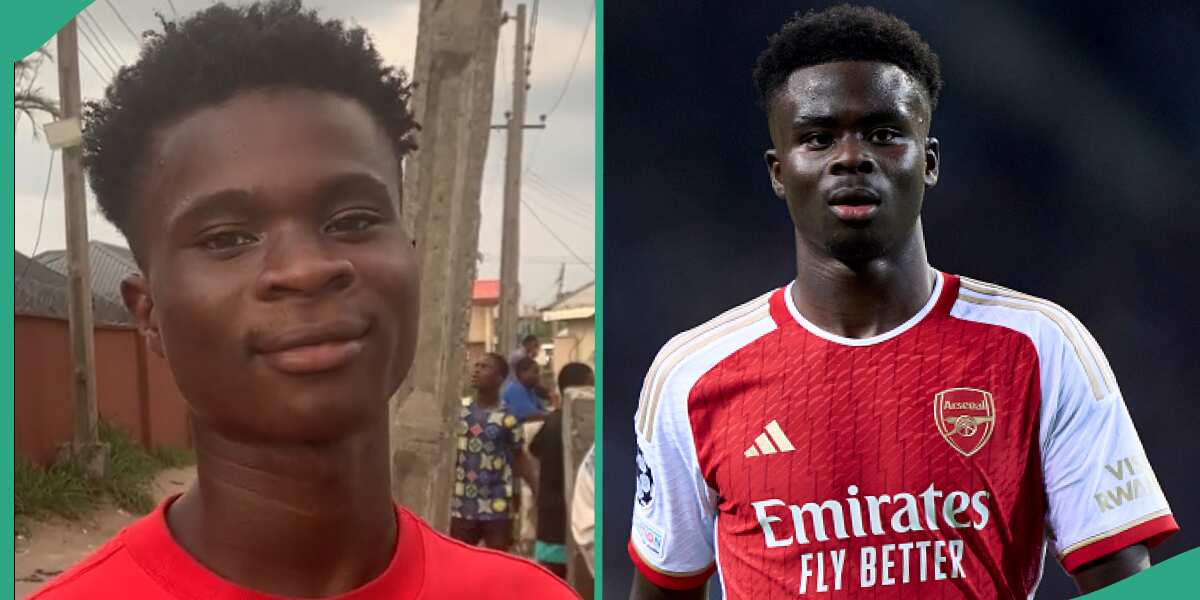 "You Look Like Saka": Young Man Who Shares Striking Resemblance With Arsenal Player Goes Viral