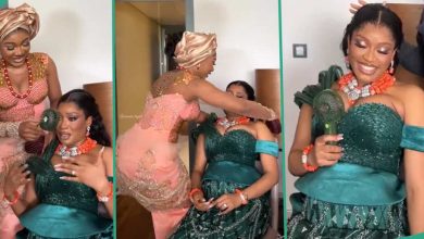 "All The Way From France": Lady Flies to Nigeria From Abroad to Surprise Sister on Her Wedding Day