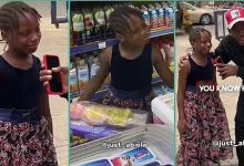 See the items a young girl who won a game chose at a mall, video provokes many