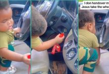 Watch hilarious video of little girl attempting to start mother's car and drive