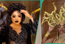 See how Bobrisky fired shots at Papaya Ex's outfit to movie premiere (video)