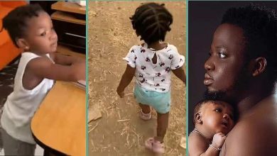 "This side chick no dey fear": Little girl boldly calls her dad 'babe' in mum's...