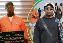 WAHALA! Video of Carter Efe crying while addressing the allegations levelled against him by Yungi Duu trends