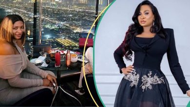Check out the moment May Edochie went on sky dinner date in the city of Dubai (pictures)