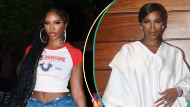 See how Tiwa Savage encourages other Nigerian women to drink okra water (picture)